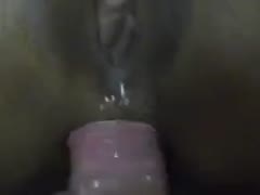 I fuck my ebony wife's chocolate hole and fill it with semen in homemade video 